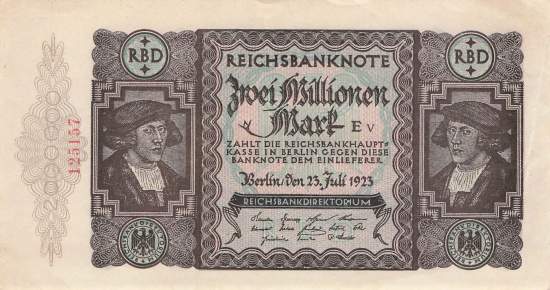 2 Millionen Mark 1923 ro.89a V